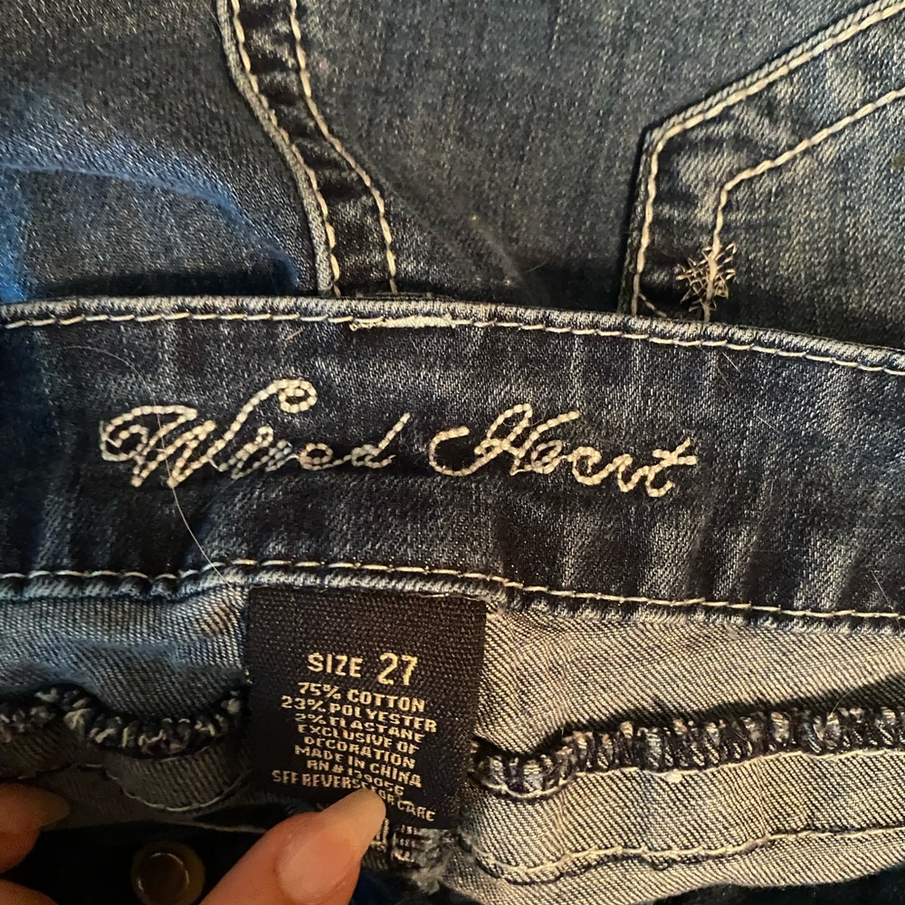 Wired heart bootcut jeans